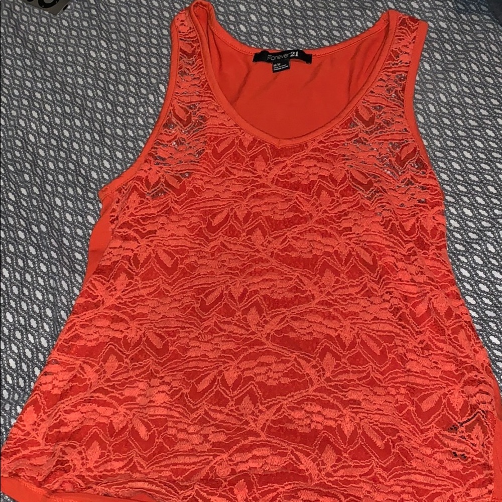 Tank top with lace